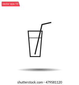 A glass with a straw icon