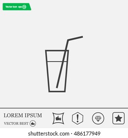 A glass with a straw icon