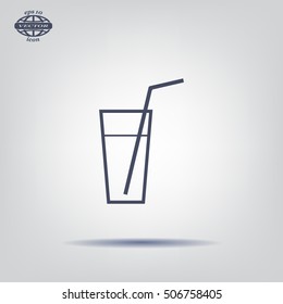 A glass with a straw icon