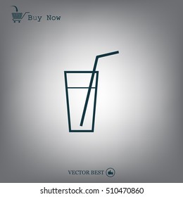 A glass with a straw icon