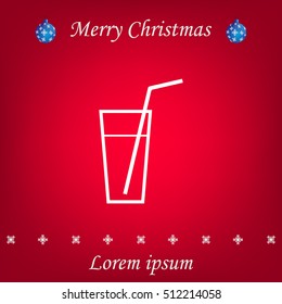 A glass with a straw icon