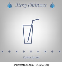 A glass with a straw icon