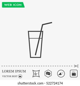 A glass with a straw icon