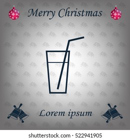 A glass with a straw icon