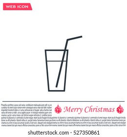 A glass with a straw icon