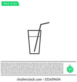 A glass with a straw icon