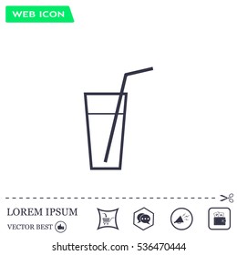 A glass with a straw icon