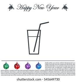 A glass with a straw icon