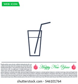 A glass with a straw icon