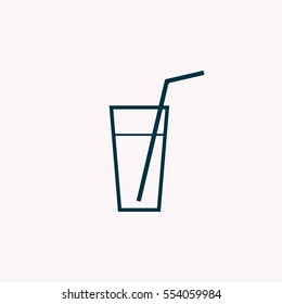 A glass with a straw icon