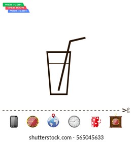 A glass with a straw icon