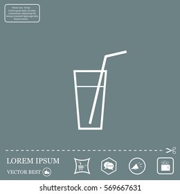 A glass with a straw icon