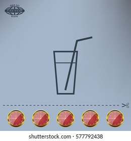 A glass with a straw icon