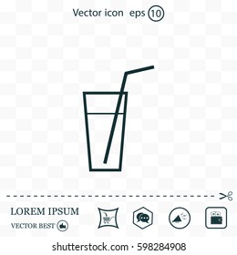 A glass with a straw icon