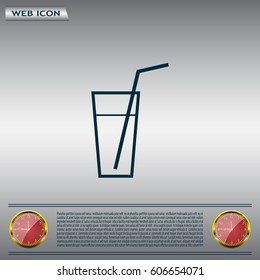 A glass with a straw icon