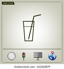 A glass with a straw icon