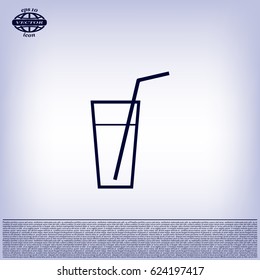 A glass with a straw icon