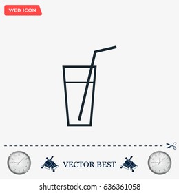 A glass with a straw icon