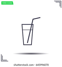 A glass with a straw icon