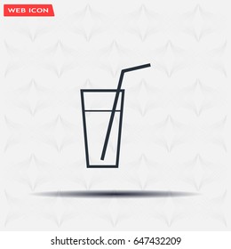 A glass with a straw icon