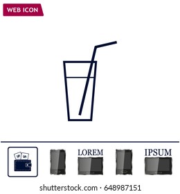 A glass with a straw icon