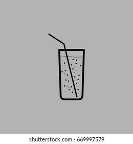 A glass with a straw icon