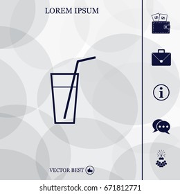 A glass with a straw icon