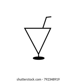 glass with straw icon
