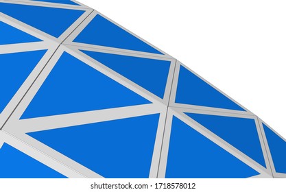 Glass structure, modern architecture concept 3d