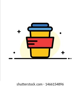 Glass, Study, Drink  Business Flat Line Filled Icon Vector Banner Template. Vector Icon Template background