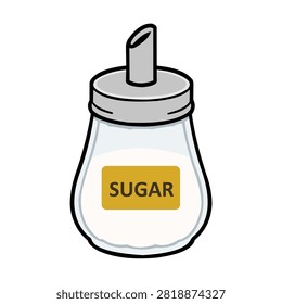 glass sugar dispenser cafe table icon
