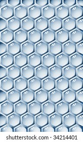 Glass surface in the form of beer honeycombs