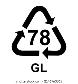 Glass symbol, ecology recycling sign isolated on white background. Package waste icon .