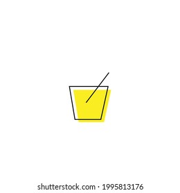 glass symbol logo design illustration - modern logo
