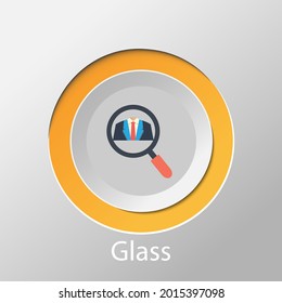 glass symbol on the white background.