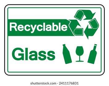 Glass Symbol Sign ,Vector Illustration, Isolate On White Background Label .EPS10