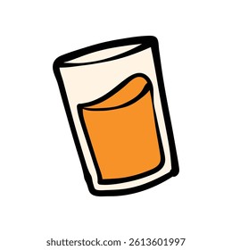 glass of syrup happy eid mubarak doodle vector illustration hand drawn cartoon