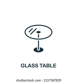 Glass Table icon. Monochrome simple Interior Furniture icon for templates, web design and infographics