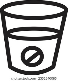 Glass Taking Water Outline Icon