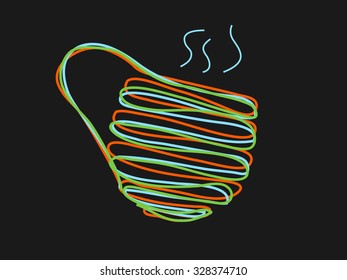 glass tangled vector design