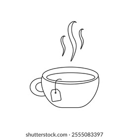 glass of tea on white background