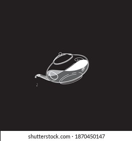 glass teapot with tea. utensils for the tea ceremony. icon