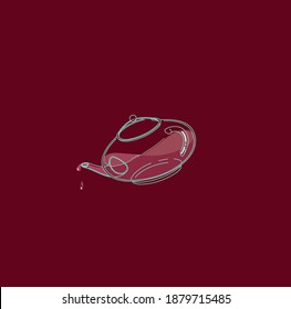 glass teapot with tea. utensils for the tea ceremony. icon