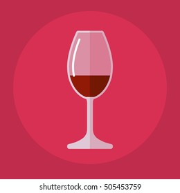 glass of tempranillo wine flat icon