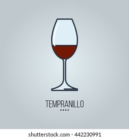 Glass Of Tempranillo Wine Icon