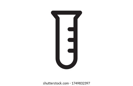 Glasteströhre Vektorsymbol im flachen Stil.