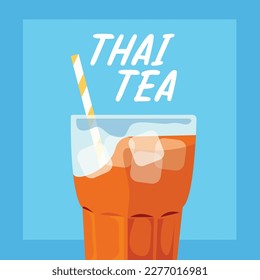 glass of thai milk tea