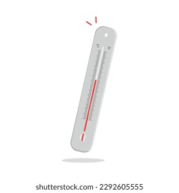 Glas Thermometer Symbol Vektordesign.