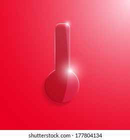 glass thermometer icon vector illustration