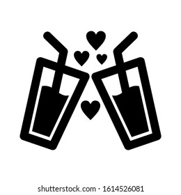 glass toast icon isolated sign symbol vector illustration - high quality black style vector icons
